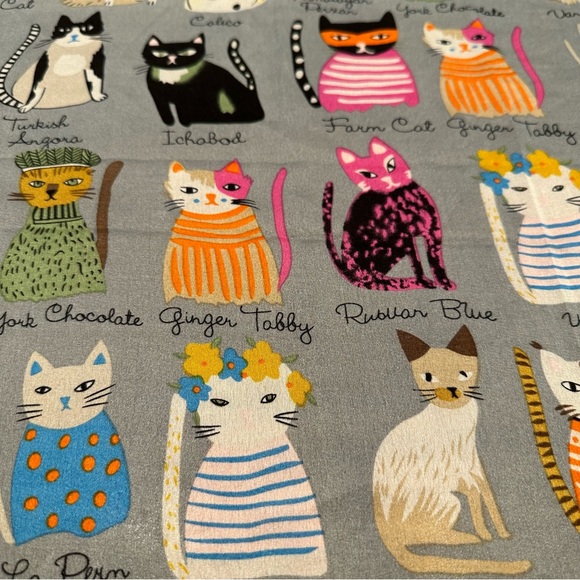 New Style Wear Character CAT SCARF Silk Blend - Picture 8 of 8